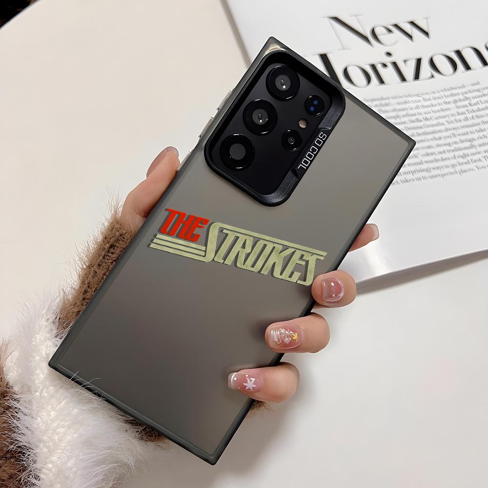 

Rock The S-Strokes Phone Case For Samsung Galaxy S25 Edge S24 S23 S22 S21 S20 Ultra Funda Silicone Silver Cover Galaxy S25 Ultra