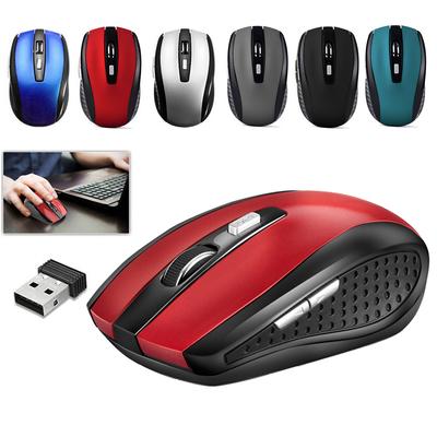 Mouse óptico sem fio 2,4 GHz e receptor USB para PC, laptop, computador, DPI