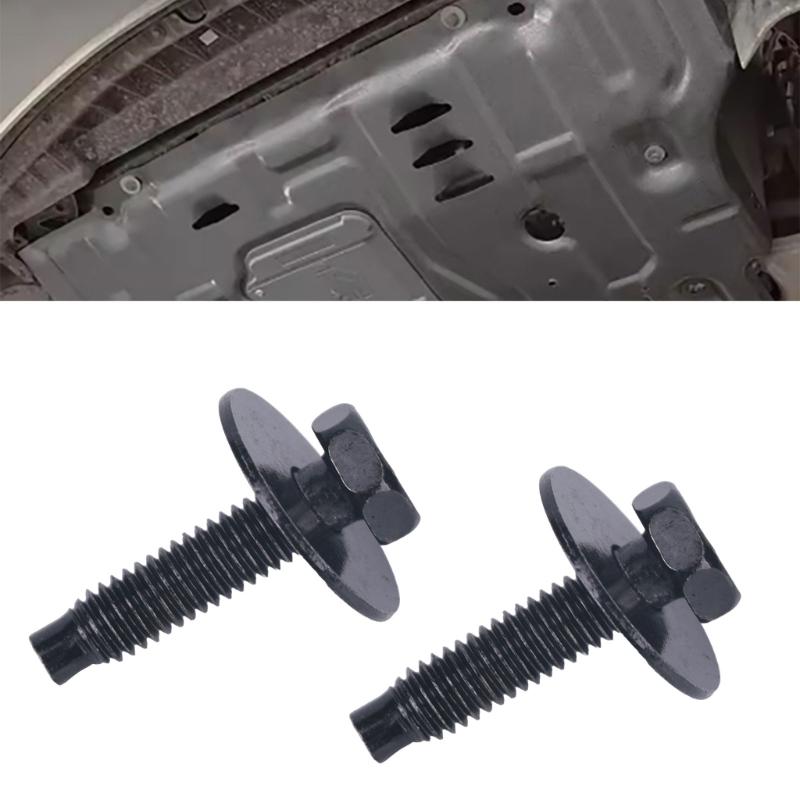 Car Trim Mounting Bolts 6 mm 50 Piece Kit, Galvanized Steel Panel Hardware for Wheel Well Liner, Underbody Cover and Mud Flap Reinstall
