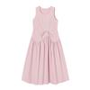 Xiangying French Style Cotton Sleeveless A-Line Midi Dress