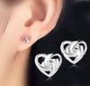 Fashion New Minimalist Tiny Metal Hollow Heart Stud Earrings for Women New Fashion Mini Cute Earrings Accessories Zircon Gift