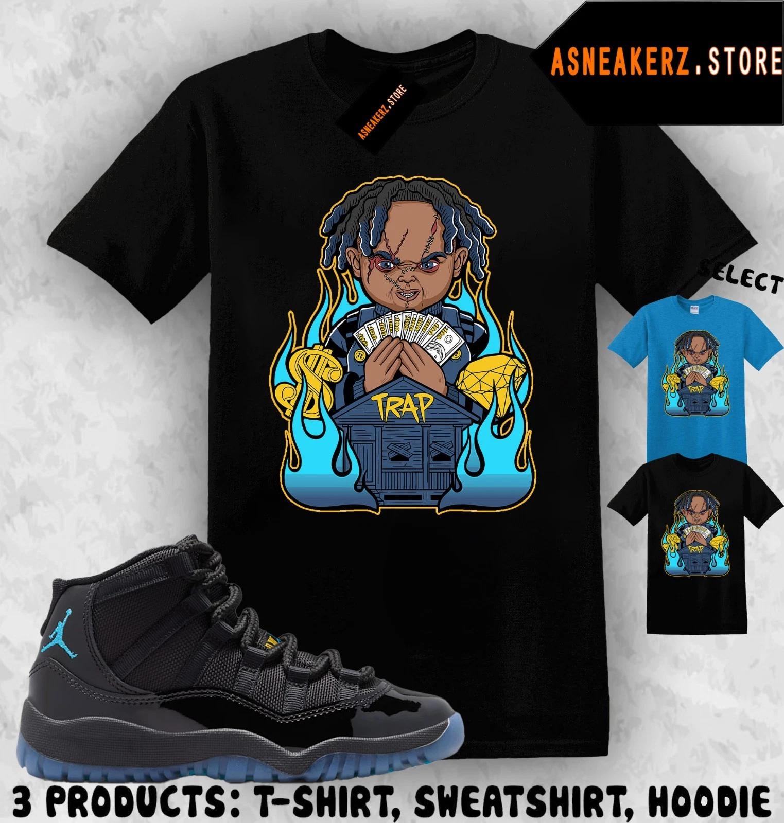 

Tee Shirt Matching AJ 11 Gamma Blue 2025 Match Sneaker Chucky Trap House T shirt L