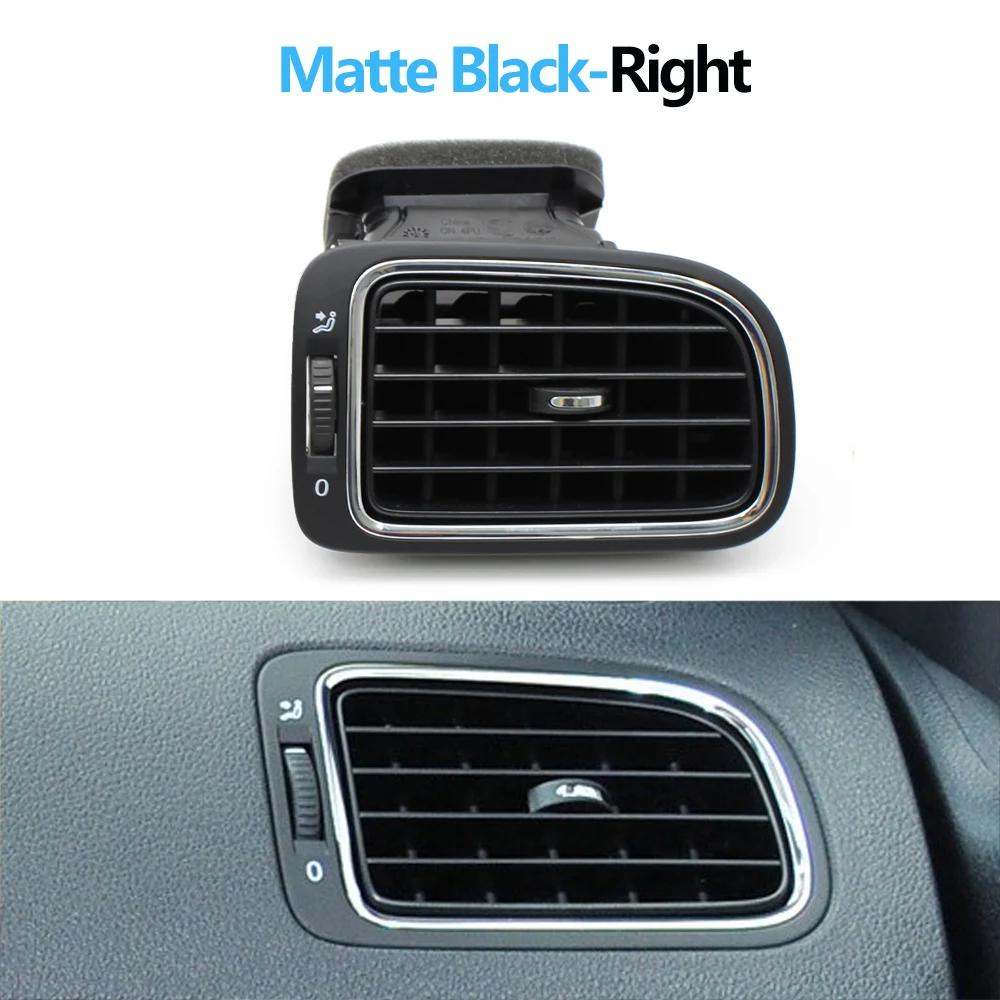 For VW Polo 2011-2018 Car Front Dashboard Matte Black Central Air Vent Left Right AC Vent Grille Assembly 6R0819703 6R0819704