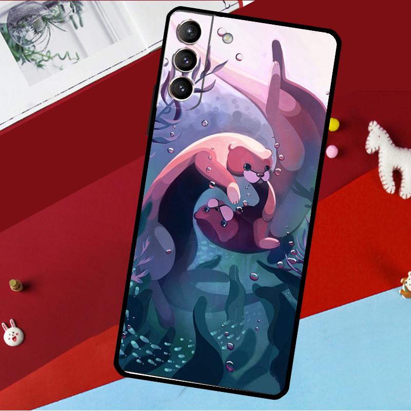 Animal Otter Case For Samsung Galaxy S22 S23 Ultra S21 FE S8 S9 S10 Plus Note 10 20 Ultra S20 FE Coque
