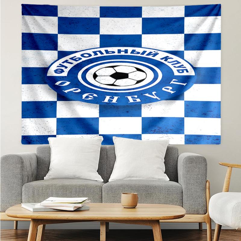 Soccer Club Emblem Design Printed Printed Tapestry, for Bedroom,Livingroom, Dormitory, Large Wall Decor, Fabric Decor Fan Birthday Gifts