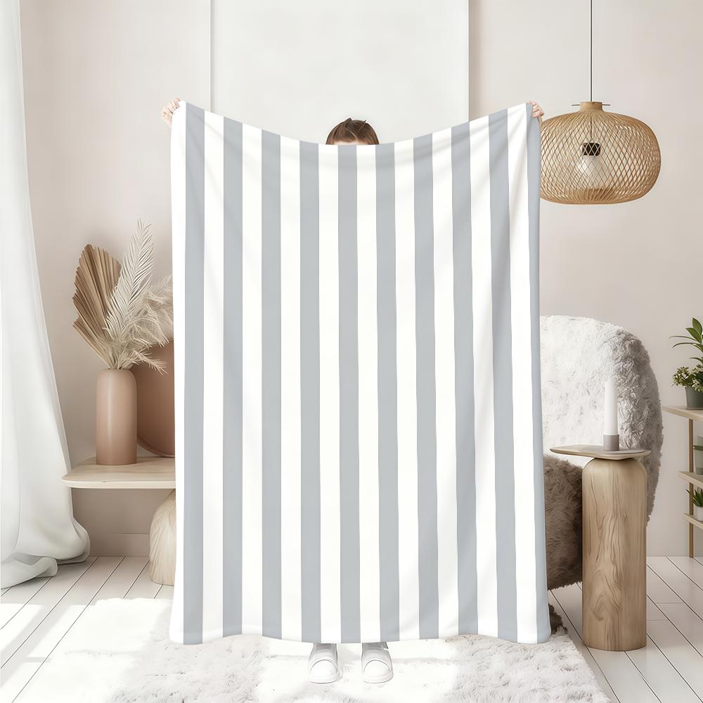 Minimally Stripes Blanket Soft Throw Blanket for Home Bedroom Bed Sofa Picnic Travel Office Rest Cover Blanket Gift