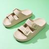 Sandali Zeppa Estivi da Donna Moda Morbide Ciabatte da Spiaggia Nuvola con Doppia Fibbia Nuovi 2025 Comfort Infradito Piatte in EVA