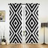 Modern Window Curtains for Living Room Abstract Geometric White Black Curtains for Child Bedroom Kitchen Decor Blinds Drapes