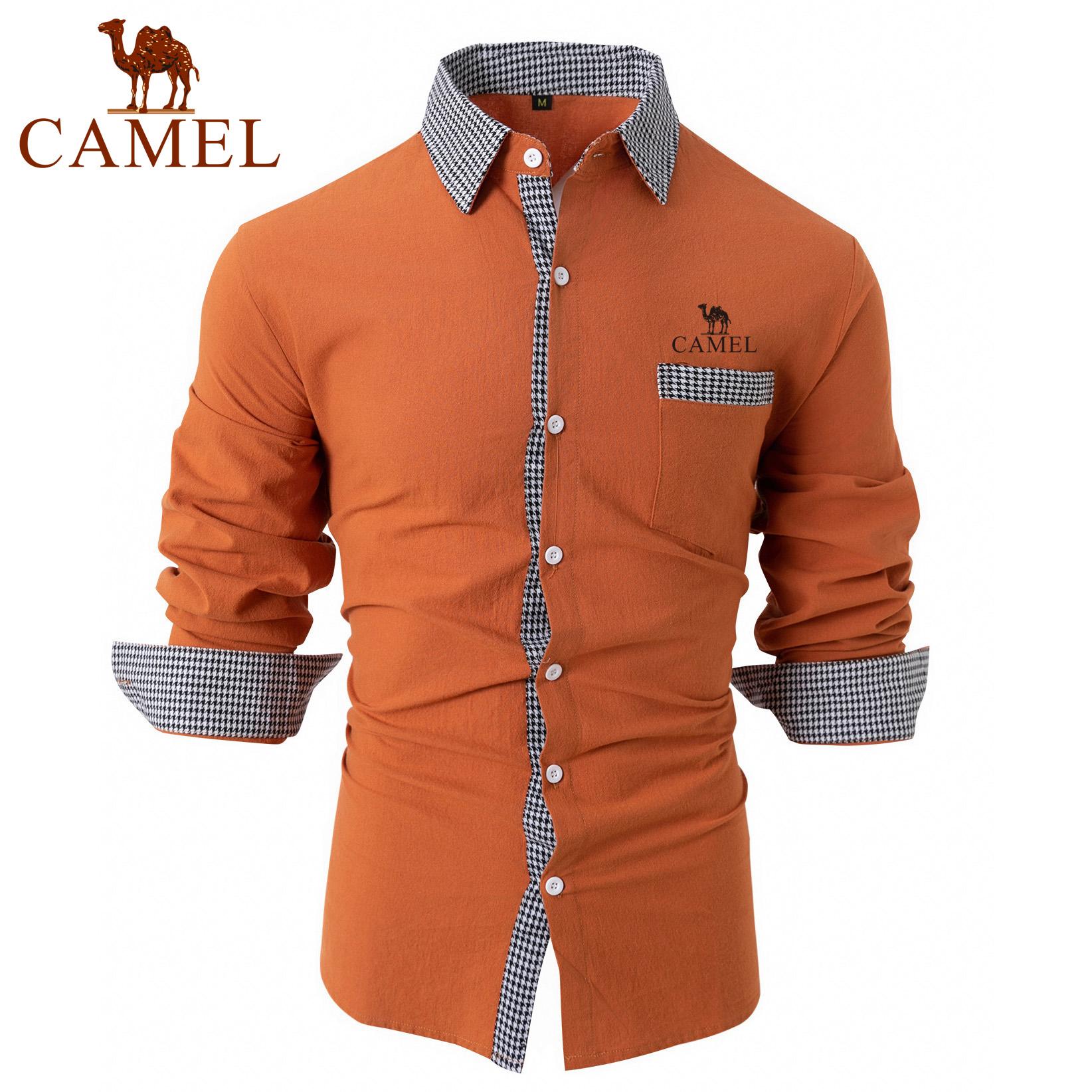 2024 Новая мужская рубашка из хлопка и льна в клетку в стиле пэчворк — фото 6