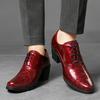 Men High Heels Wingtip Laces Black Patent Leather Derby Wedding Dress Dance Business Formal Elevator Shoes Height Increase Tuxedo Prom Blazers Shoes