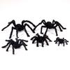 Black Plush Spider Decorations for Halloween Parties and Pranks