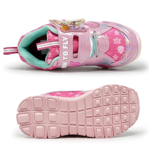Paw Patrol Flash and Chase Skye Light-Up Sneakers for Kids, Lightweight, for Boys and Girls (Pink (70151), Size 18.0 Cm)