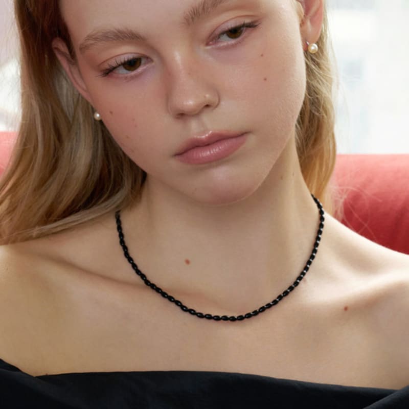 FANTASTIC PLANET color grain necklace (2colors)