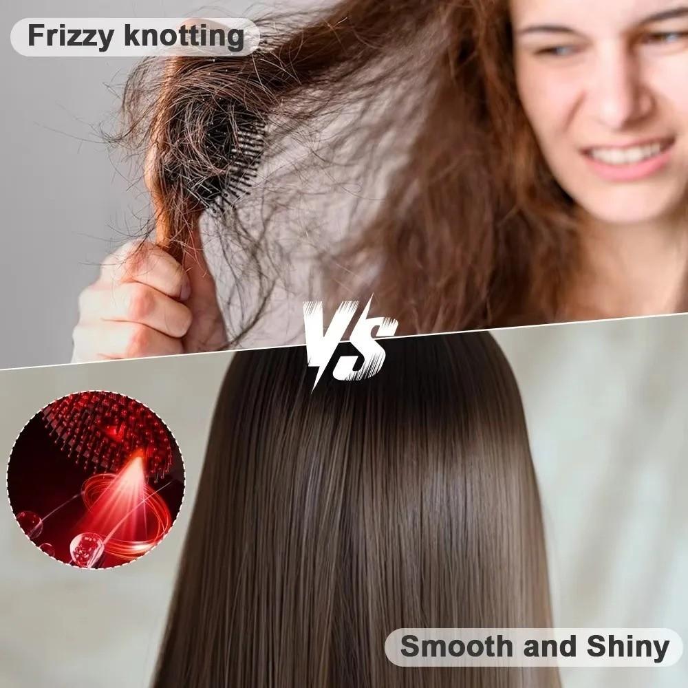 High Frequency Vibration Red Light Spray Massage Comb Hair Care 2-In-1 Misting Hair Brush Gift