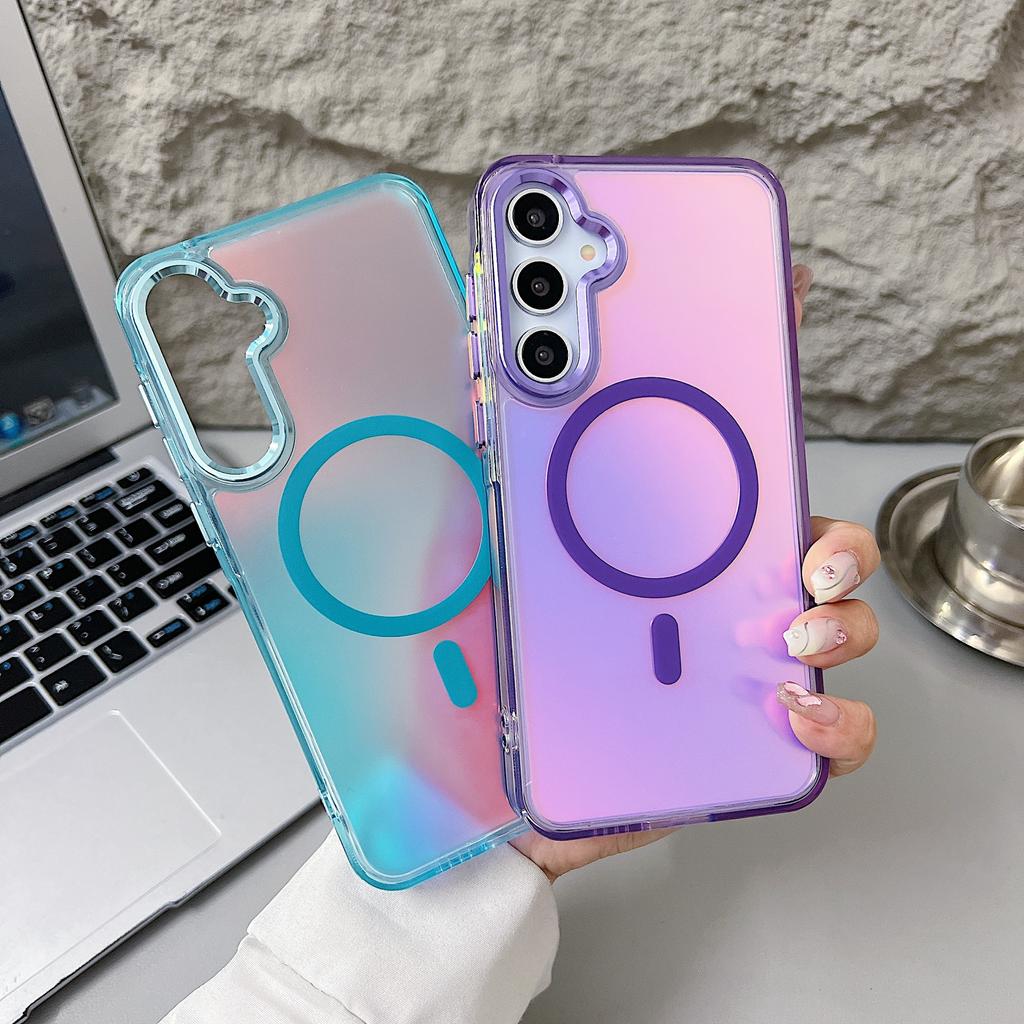 Bright Chameleon Magnetic Suction Suitable for Samsung A56 Mobile Phone Case Colorful A55 A06 Full Cover Super Anti Fall