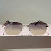 JYL TS Sunglasses Protection Ellipse Frameless Pink/3573
