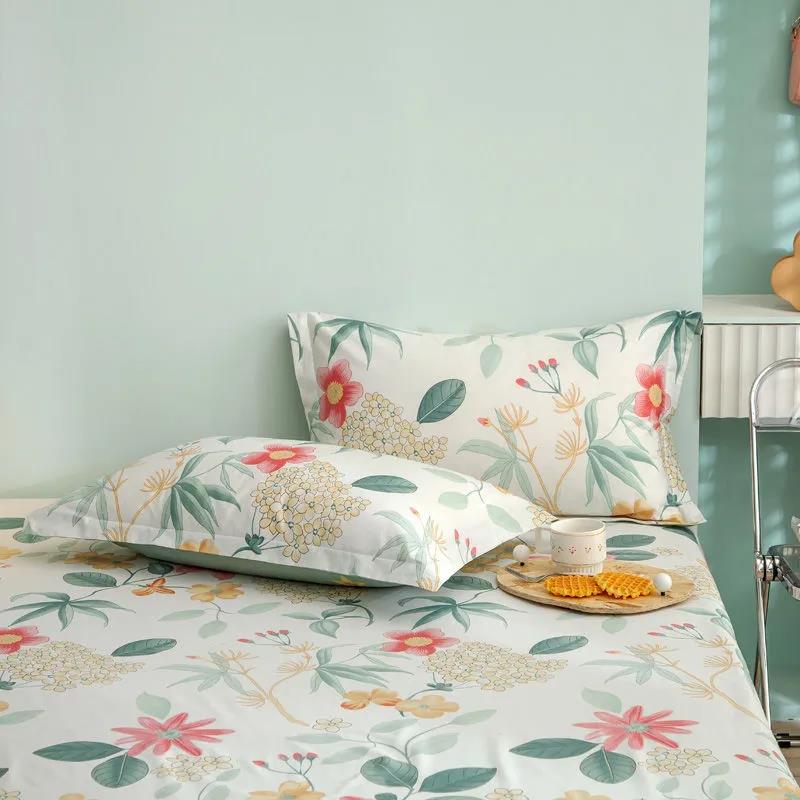 Two-pack Cotton Pillowcase Bedroom Bedding Double Single Pillow Core Cover