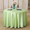 Round Satin Tablecloth Sky Blue Bright Silk Tablecloth  For Baby Shower Wedding Birthday Party Banquet Christmas Table Decor
