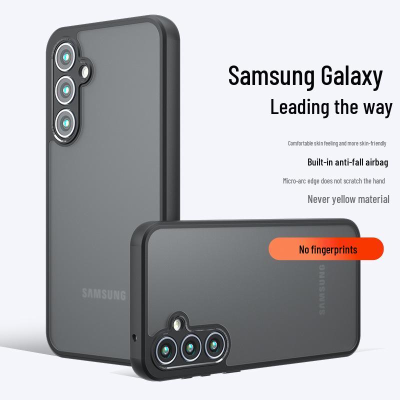 Матовый противоударный чехол для телефона Samsung Galaxy A17 Qi Jia с полной защитой объектива