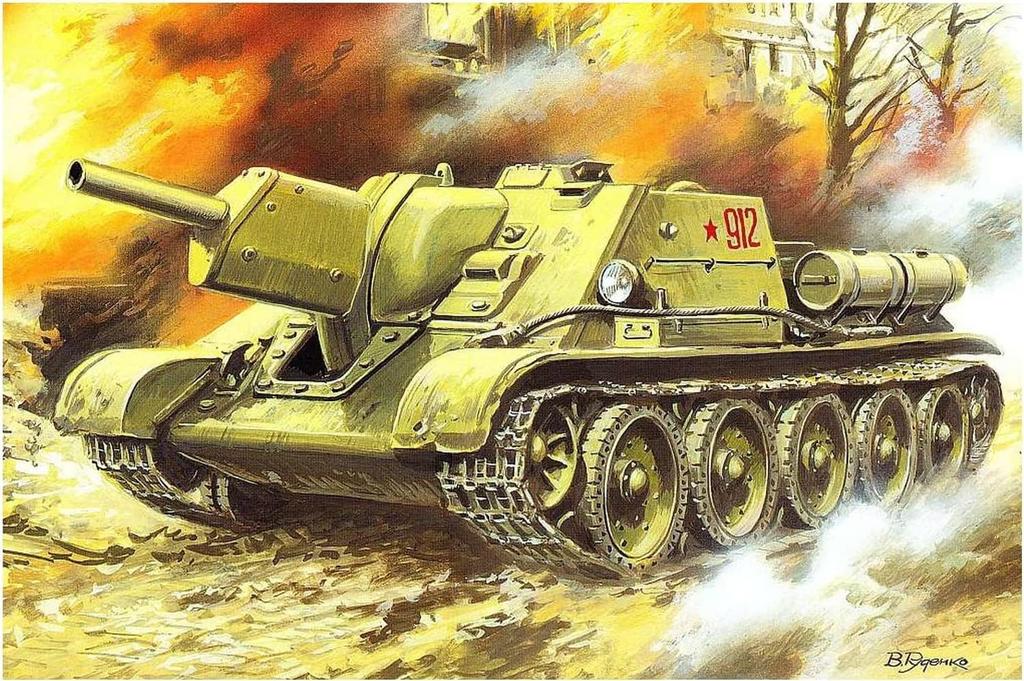 Unimodel 1/72 scale Soviet SU-122 Self-Propelled Howitzer Plastic Model Kit UU72332