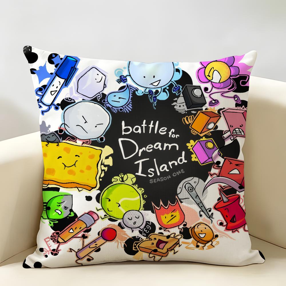 Cute BBattle For BFB Cushion Cover Natural Linen Organic Fabric DoubleSided Printing Room Sofa Decor Pillow Case