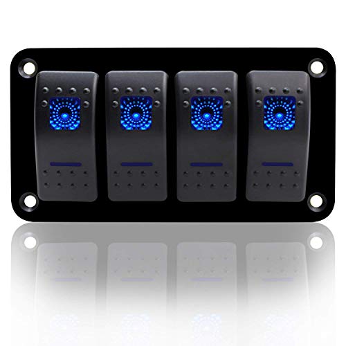 

zmayastar 4-way waterproof boat switch switch panel for cars, ships, marine, rocker switch panel DC12-24V, marine supplies, SP-CYKG-01