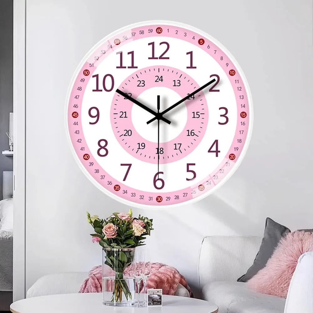 Digital 3D Cute Wall Clock Living Room Modern Children Stylish Simple Wall Noiseless Bedroom Horloge Home Decoration Coffee Shop