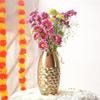 Metal Hammered Vase for Home Decor, Golden
