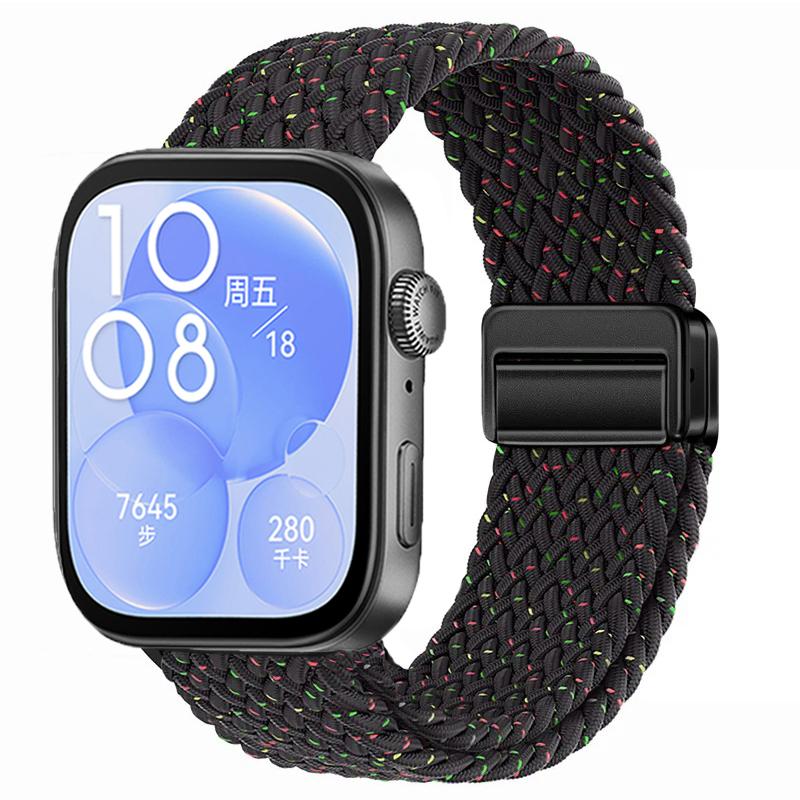Nylon Braided Strap for Huawei Watch Fit 3/4/4 Pro Magnetic Adjustable Comfortable Band for Huawei Watch Fit 4/3 Bracelet Belt