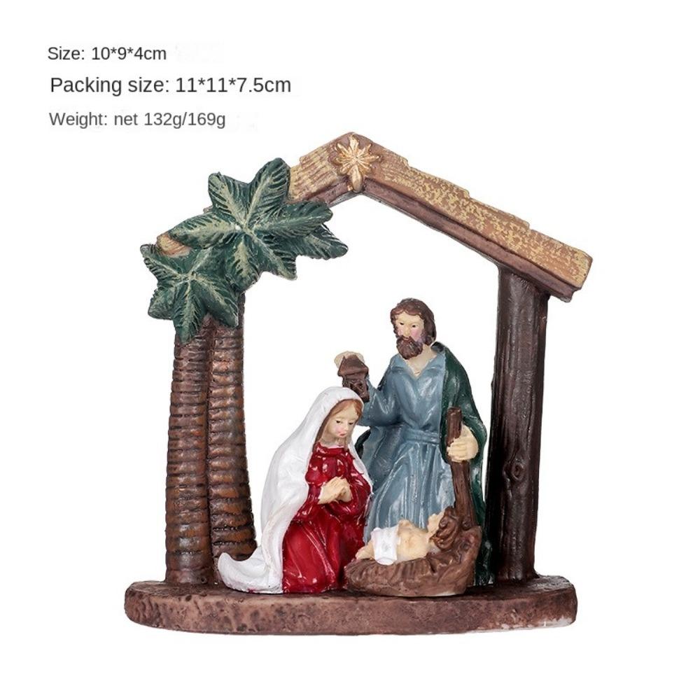 Virgin Mary Table Decoration Jesus with Manger Home Decor  Bookshelf