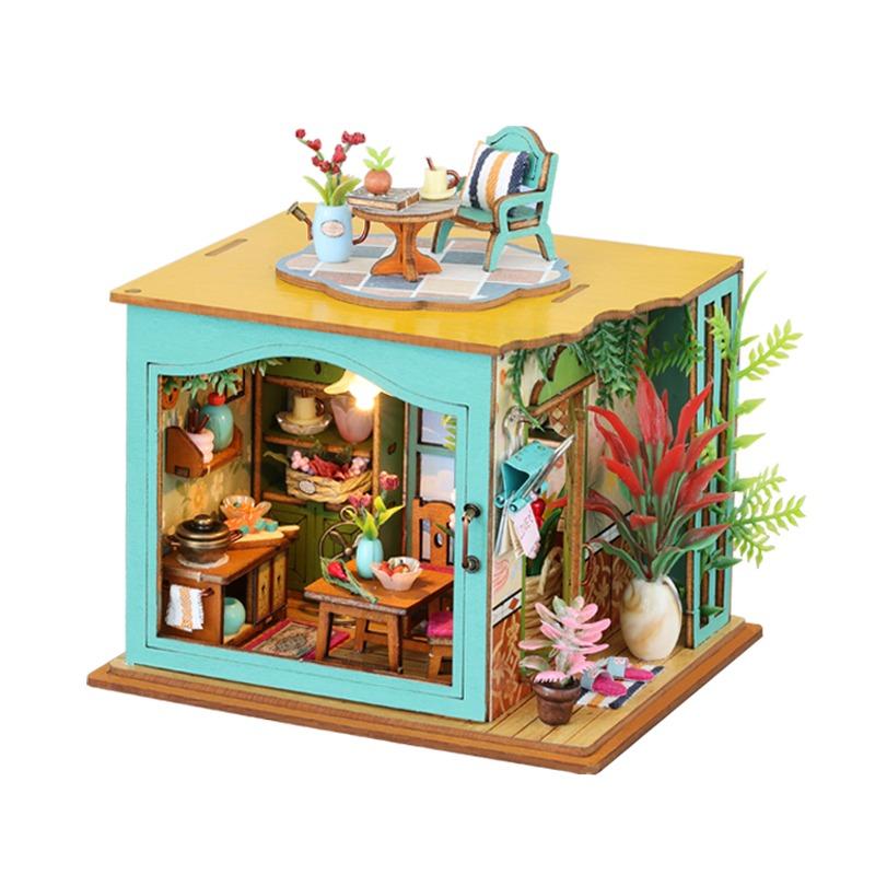 DIY Doll House Toys Wooden Kit Dollhouse Home Roombox Miniature Case Handmade Building Models Birthday Gifts Creative Gift