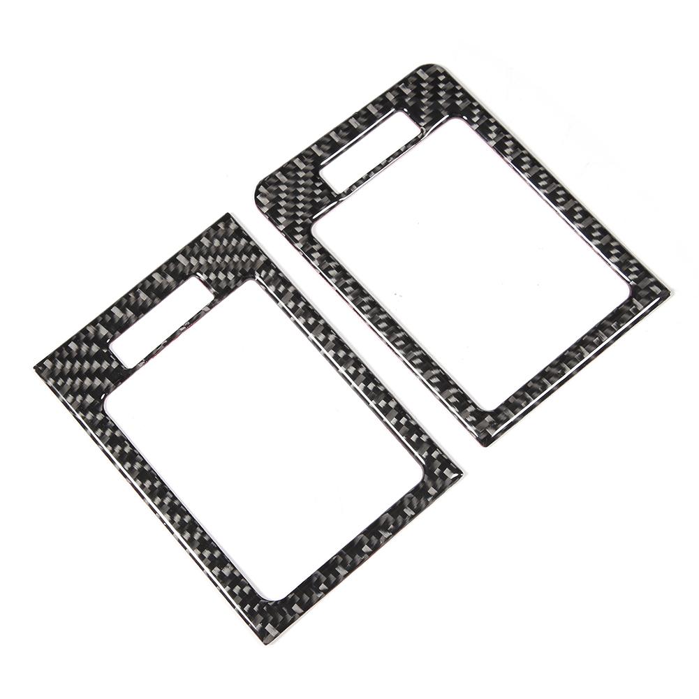 2 Pcs Control Panel Vent Trim Soft Carbon Fiber Air Outlet Cover Fit for Mercedes W204 05 12