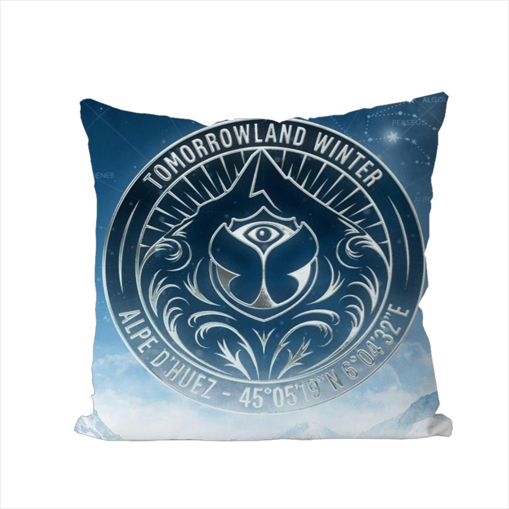 TOMORROWLAND Music Festival Pillow Case For Car Sofa Decorative Home Double-sided Print Plush Square Throw Pillow Cushion Cover