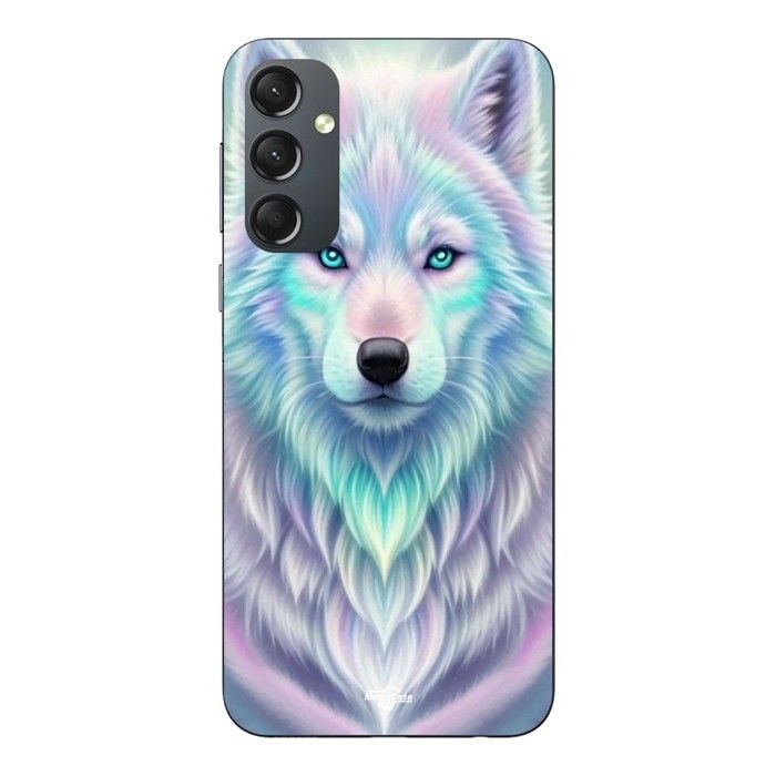 Coque Pour Samsung Galaxy S25 FE Loup blanc reflet violet Maniacase