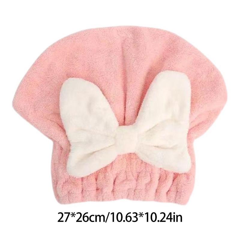 Absorbent Microfiber Hair Towel For Women Quick Drying Soft Bath Turban Elastic Design