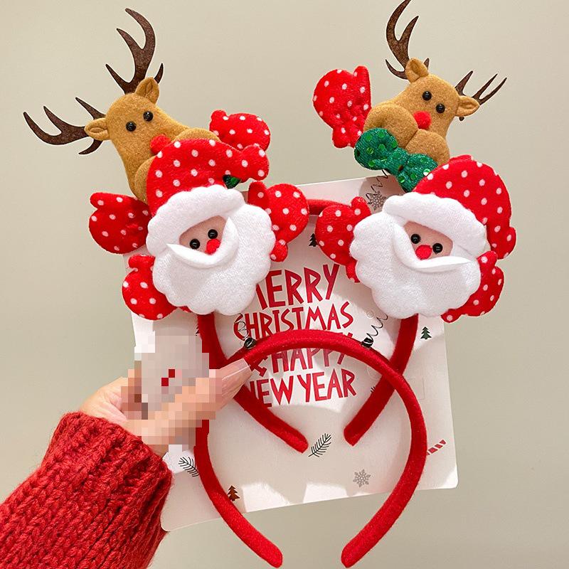 Mori Style Reindeer Antler Headband: Cute Christmas Hair Clip for Women & Kids