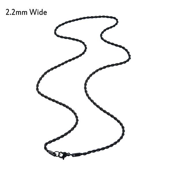 5 Colors Stainless Steel Twist Rope Chain Necklace for Women Men Black/Silver/Gold Color Plated Choker Metal Fashion Jewelry