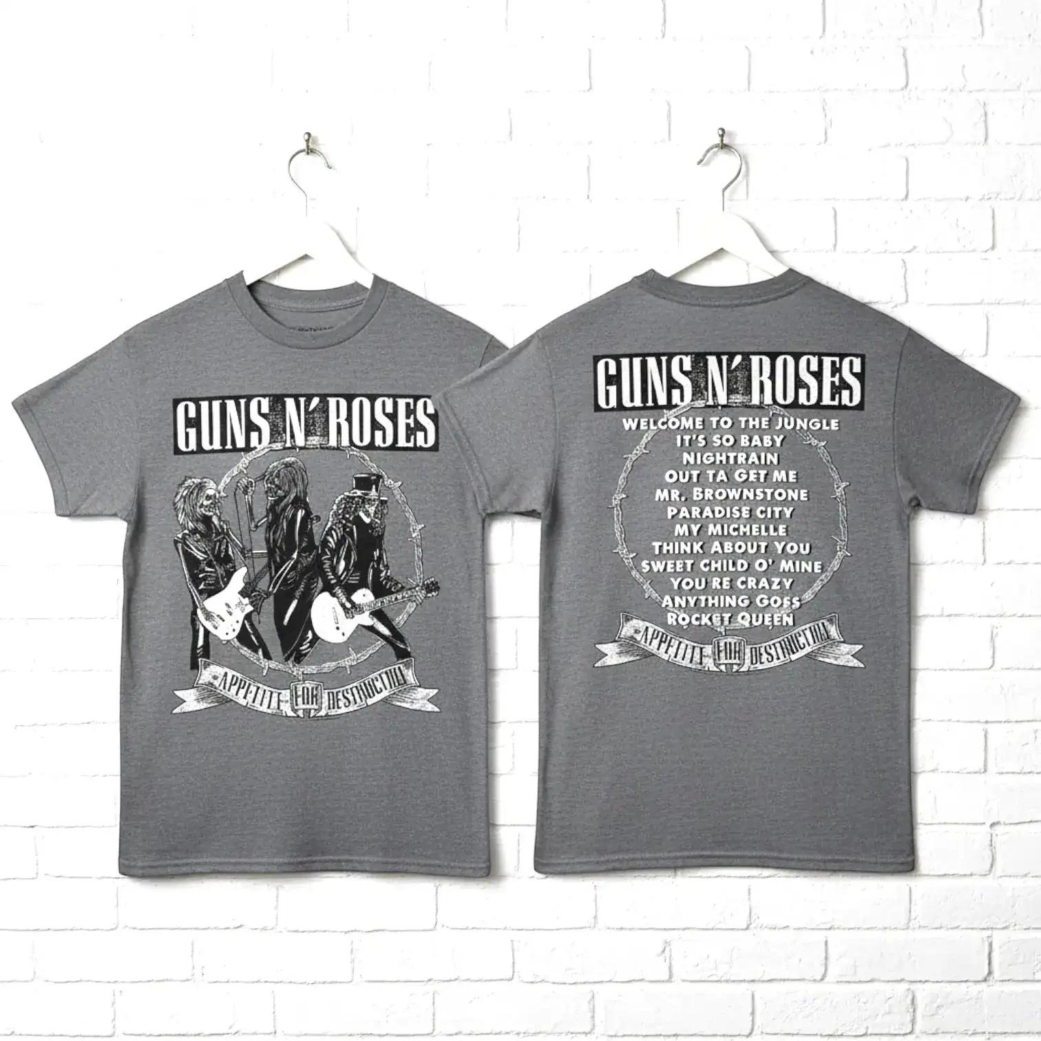 Guns N Roses Appetite For Destruction Tracklist Men s T Shirt 4XL