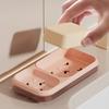 Double Compartment Soap Dish Storage Box With Drain Holes And Lid For Bathroom Travel Dorm Hygienic Storage Organizers