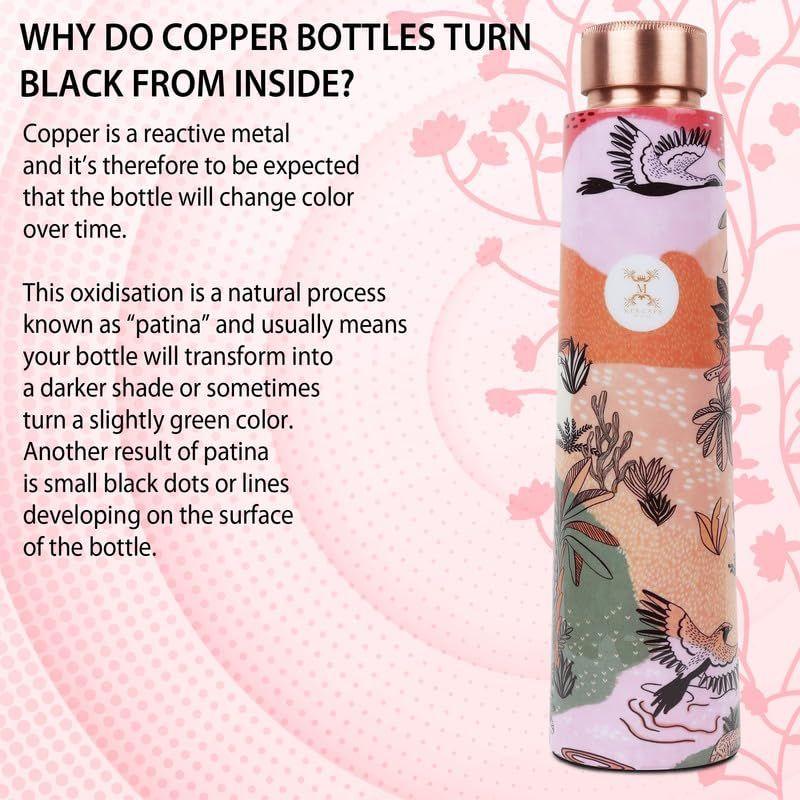 Stay Refreshed and Healthy Pure Copper Water Bottle - Advanced Leak Proof, Joint Less (900ml)