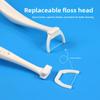 Replaceable Ultra-fine Dental Floss Holder with A Card-type Suction Device, Detachable and Extendable Handle, Y-shaped Dental Floss Holder