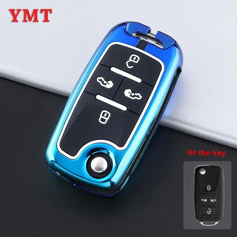 

Car Key Fob For Vw Volkswagen Sharan Crafter Multivan Caravelle For Seat Alhambra Keychain Cover Shell Holder Case Accessories Flip Folding Key Fob