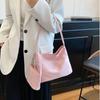 Korean Style Nylon Tote Bag Pure Color Cloth Shoulder Bag Embroidery Letter Underarm Bag  Girls