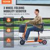 Portable 3 Wheel Mobility Scooter for Seniors 12 Mile Range Max 330LBS