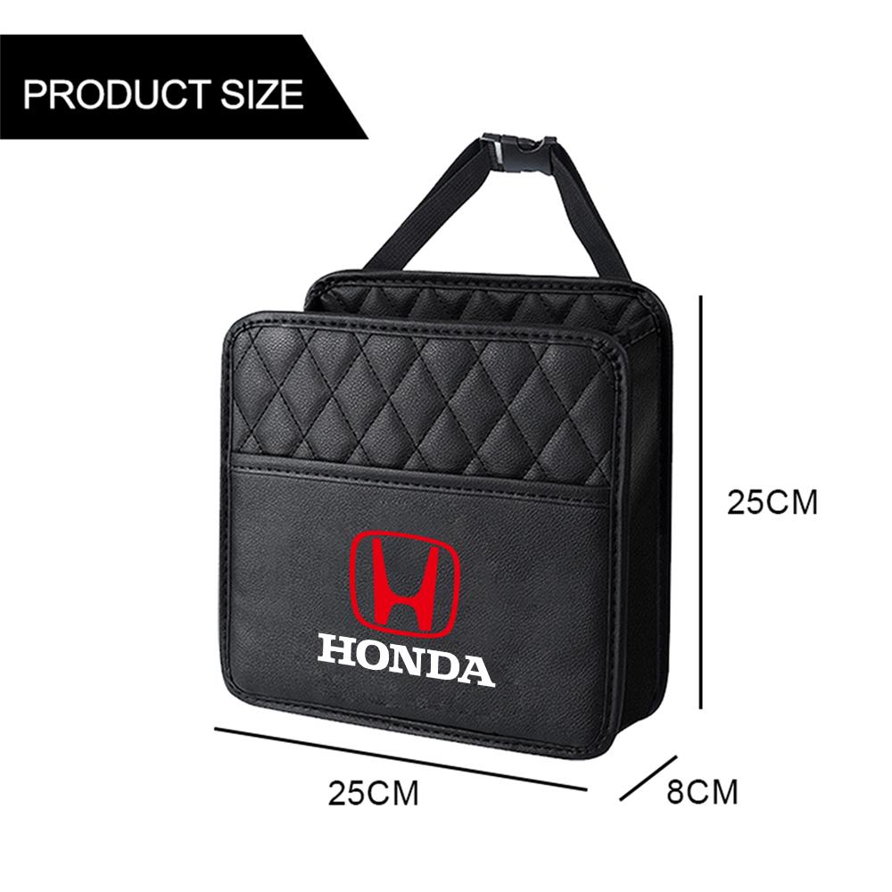 PU Leather Car Large Capacity Storage Bag Buckle Accessories For Honda Mugen Accord Civic Vezel CRV City Jazz HRV Insight