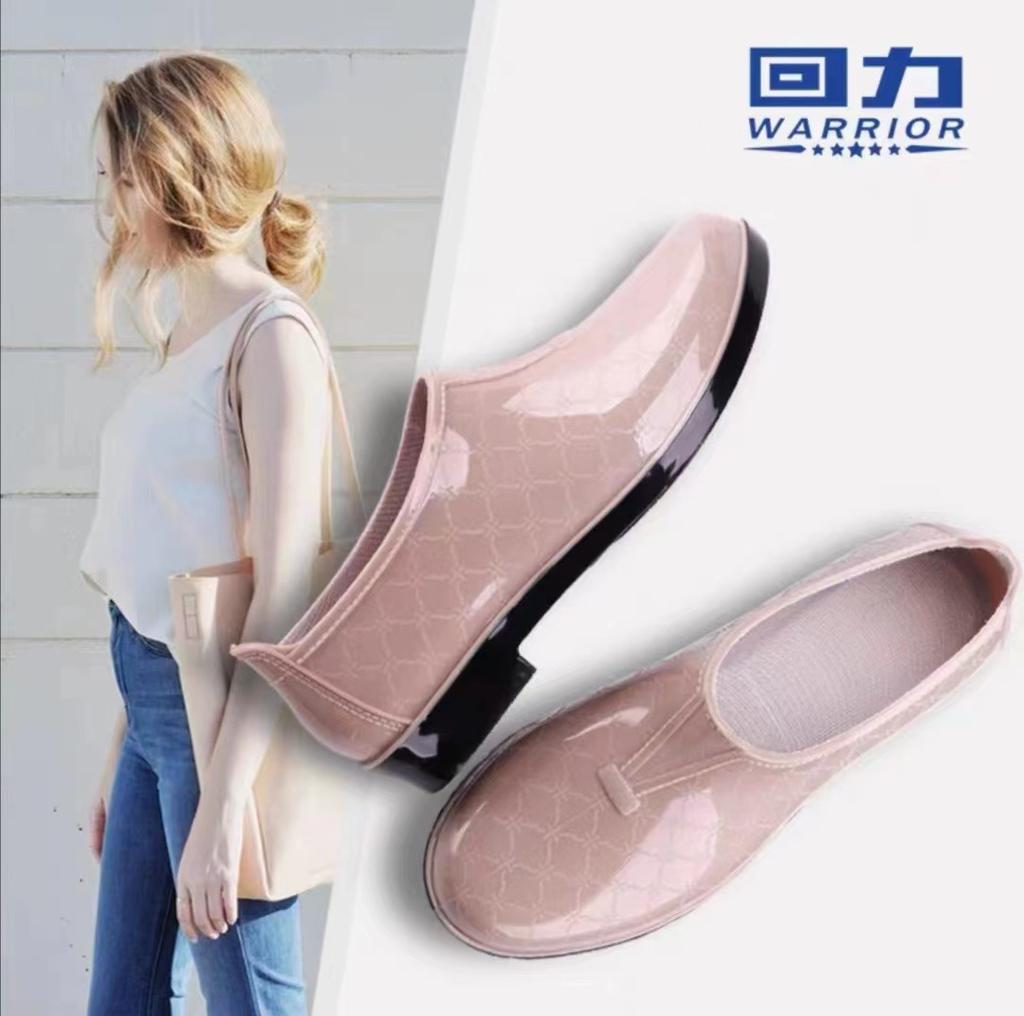 Rain Shoes Low-top Women's Water Shoes Women's Rain Boots Short Tube Fashion Wear Waterproof and Non-slip Rubber Shoes