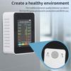 Air Quality Monitor USB Charging Multifunctional CO2 TVOC HCHO Detector Wide Application Backlight LCD Screen ABS for Office