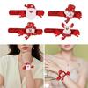 Animal Patterned Christmas Slap Bracelets Festival Slap Wristband for Christmas Celebration Durable Fabric Home Ornament