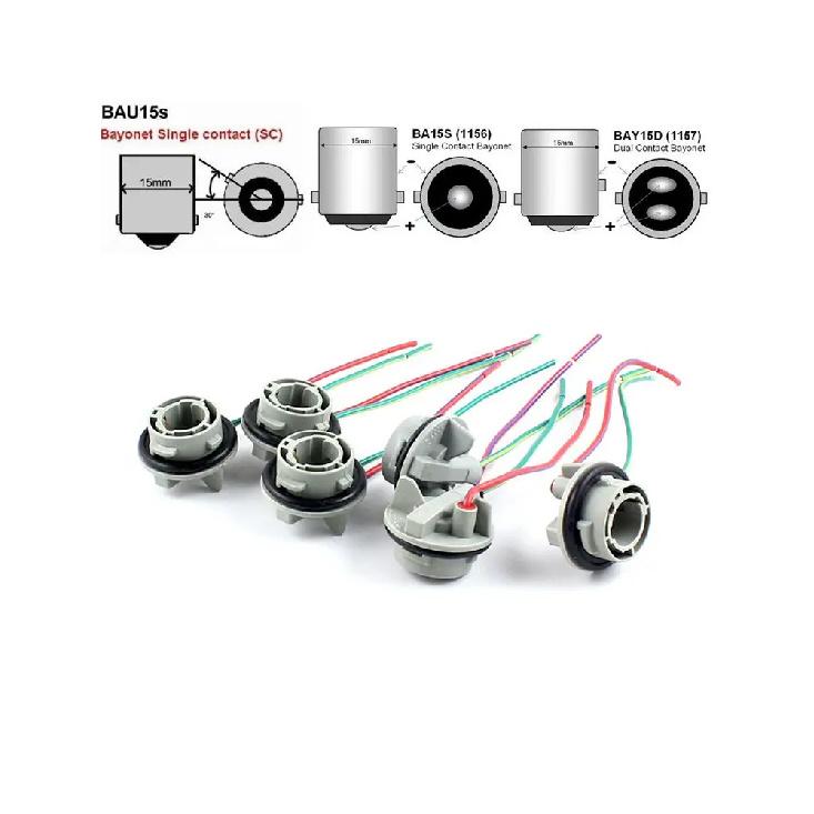 1PC 1156 BA15S BAU15S 1157 BAY15D Lamp Holder Bulbs PY21W P21W Adapter Base Socket Connector for Turn Signal Headlight Light