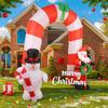 7.87FT Inflatable Toy Arch Snowman Santa Decorations Xmas Yard Lawn Home Party Decor With LED Lit Christmas Supplies Ornaments